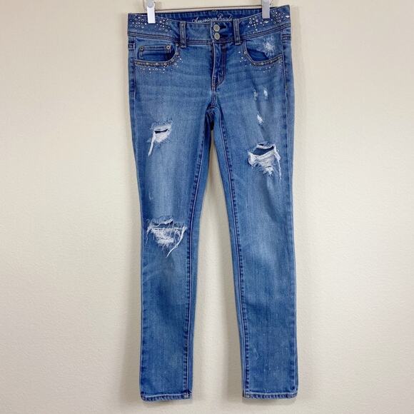 American Eagle Outfitters Denim - American Eagle Outfitters Embellished Skinny Jeans